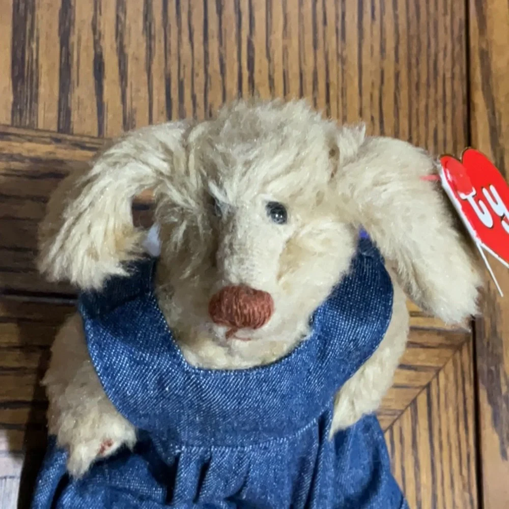Ty “Murphy “ Original Attic Treasures dog 🐶 with floppy ears rare red hang tag